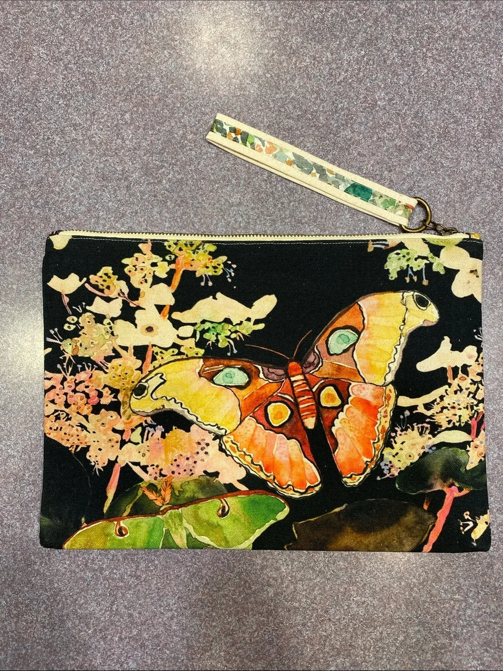 Betsy Olmsted Night Moth Pouch Wristlet NWT